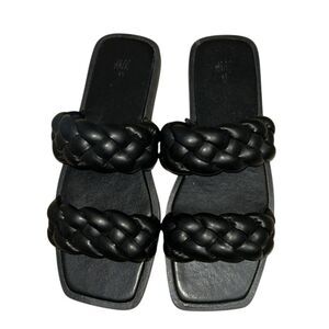 H&M Black Braided Sandals(Size 8.5)